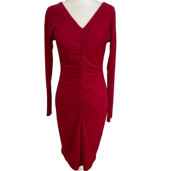 Narcissi Rodriquez For Design Nation Red Midi Long Sleeves. Size: XS - Picture 2 of 4